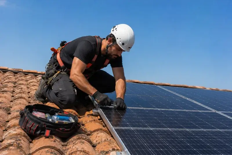 Maintenance et monitoring de panneaux solaires à Riverie