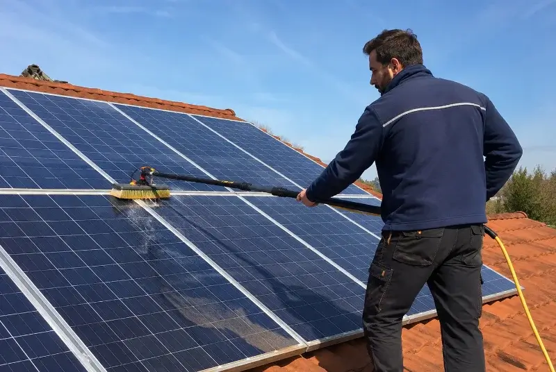 Nettoyage et entretien de panneaux solaires à Riverie