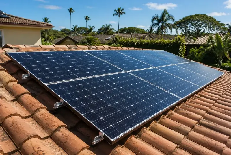 Installation de panneaux solaires à Riverie